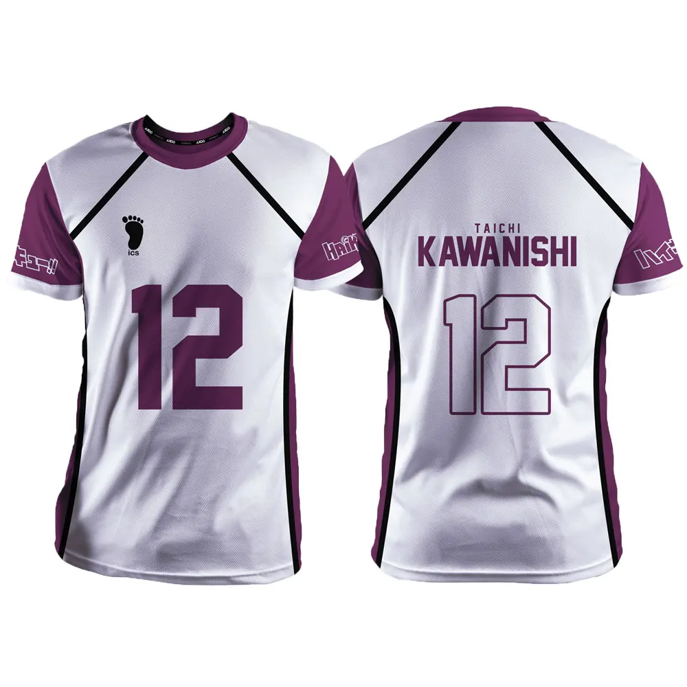 Badminton Jersey - เสื้อยืดคอสเพลย์การ์ตูนอนิเมะไฮคิว ชิราโทริซาวะ สำหรับผู้ชาย แขนสั้น ใส่ได้ทั้งเด็กและผู้หญิง แฟชั่นปี