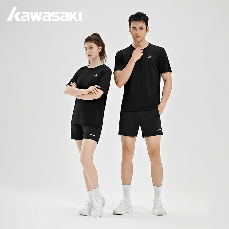 Badminton Jersey - คาวาซากิชุดแบดมินตันคู่รักชาย ชุดกางเกงขาสั้นแขนสั้น ฤดูร้อน แห้งเร็ว ระบายอากาศได้ดี กีฬา