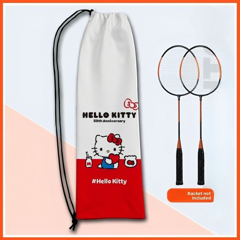 Badminton Bag - กระเป๋าใส่ไม้แบดมินตันลายเฮลโล คิตตี้ ฉลองครบรอบ 50 ปี น่ารัก