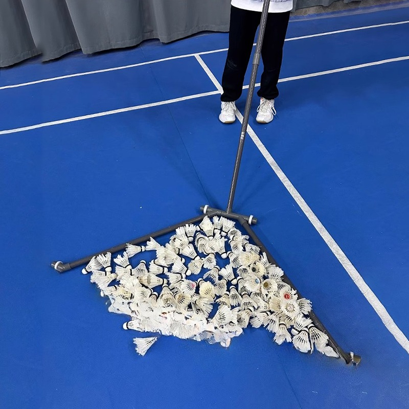 Badminton Shuttlecock - เครื่องเก็บลูกแบดมินตันแบบหมุนได้ พับเก็บได้ เครื่องเก็บลูกแบดมินต์แบบพกพา เครื่องกวาดลูกพลาสติก อุปกรณ์กีฬา