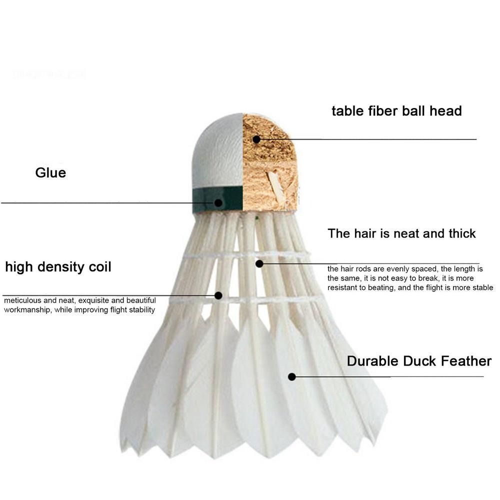 12 ชิ้น Professional White Goo - Feather Shuttlecock บทวิจารณ์และราคา
