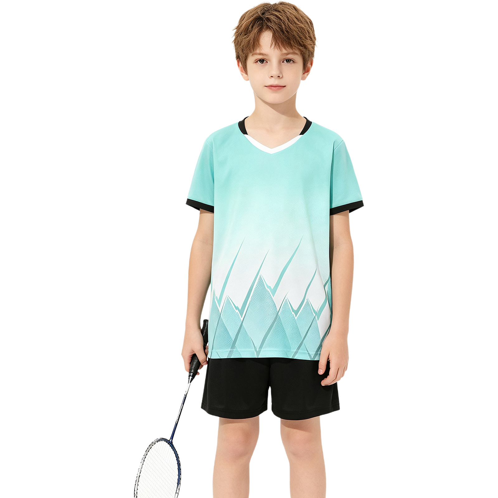 ชุดกีฬาแบดมินตันฟุตบอลเด็กแบบแ - Badminton Jersey บทวิจารณ์และราคา