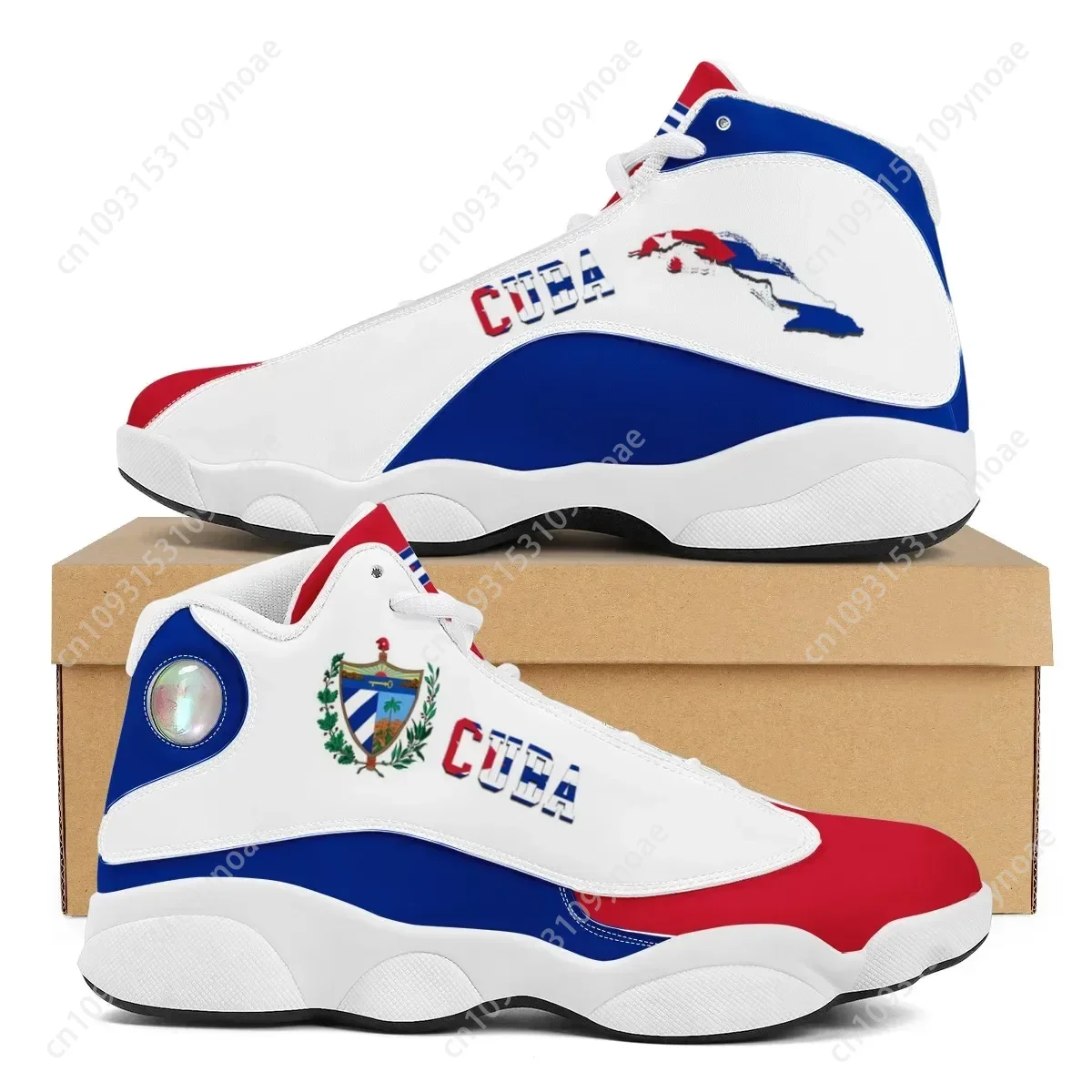 CUBA Flag พิมพ์ Cool Men บาสเก - Badminton Shoes Men บทวิจารณ์และราคา